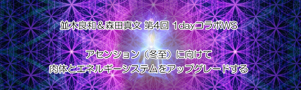 並木良和&森田真文 第4回 1dayコラボWS『アセンション(冬至)に向けて肉体とエネルギーシステムをアップグレードする』