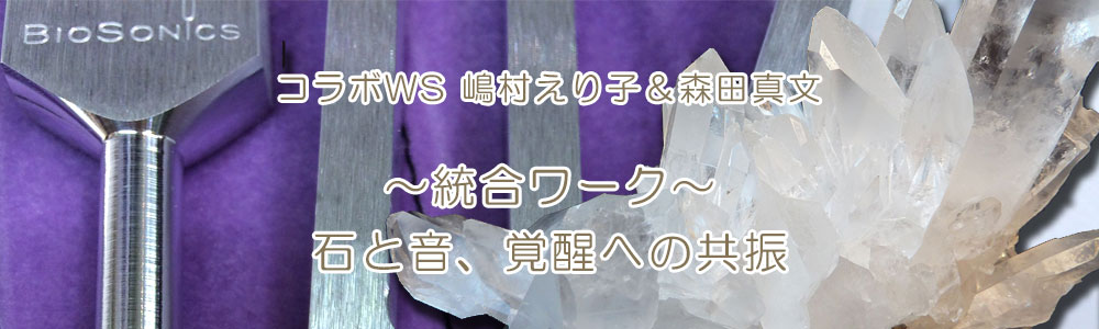 コラボWS 嶋村えり子&森田真文 ~統合ワーク~石と音、覚醒への共振~